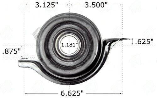 9980-48 driveshaft part image - 9980-48 – Center Support Bearing – 1.181" ID – 750" Center Bearing To Base 9980-48 center support bearing