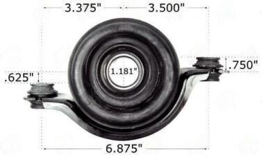 9980-46 driveshaft part image - 9980-46 – Center Support Bearing – 1.181" ID – 750" Center Bearing To Base 9980-46 center support bearing