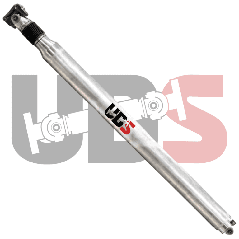 Conversion Driveshaft - Flange to U-Joint - Aluminum, 5" OD, Ford F250/F350, 4WD, Super Duty Truck 5A1480X1410-SLIP_Ford_FL-UJ driveshaft part image - Conversion Driveshaft – 1410 Series – 5" OD – Custom Length