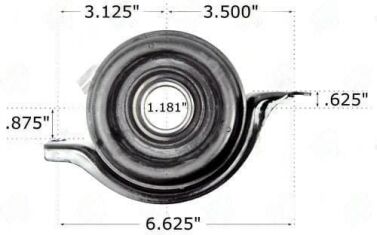 9980-48 driveshaft part image - 9980-48 – Center Support Bearing – 1.181" ID – 750" Center Bearing To Base 9980-48 center support bearing
